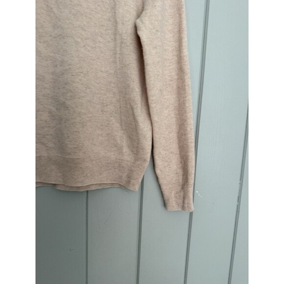 Goelia Sweater US 6 Seamless Soft Woolen Mock Neck 100% Wool Light Beige NWOT - Picture 8 of 8
